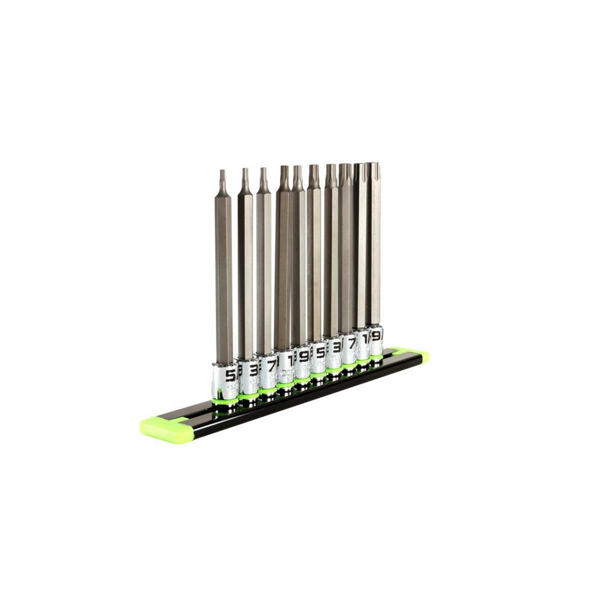 Grip Edge Tools 10 Piece 1/4 Inch Drive Long SAE RPT Hex Driver Set