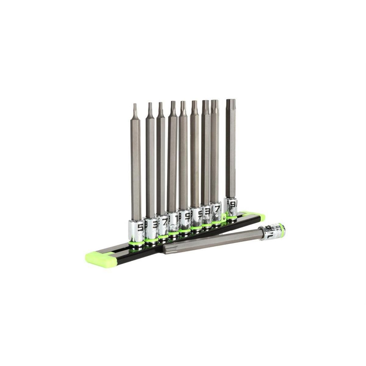Grip Edge Tools 10 Piece 1/4 Inch Drive Long SAE RPT Hex Driver Set