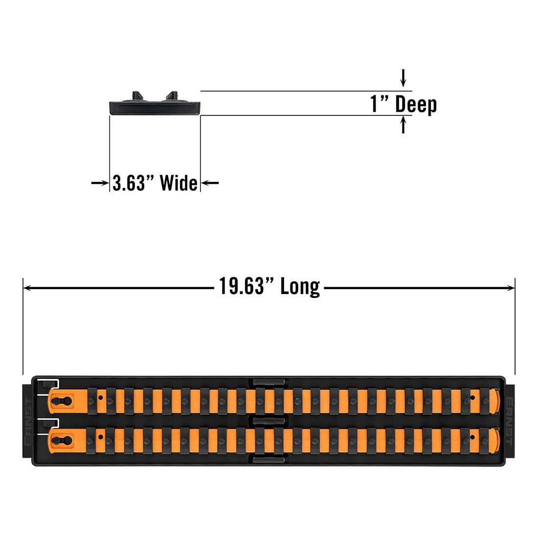 2 Rail Twist Lock Socket Boss® 18” - Orange-1/4"
