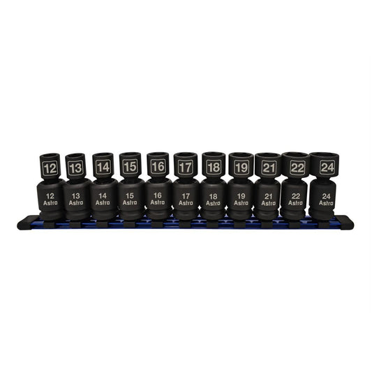 Astro Pneumatic 11pc 1/2" Dr Nano Pinless Universal Impact Sockets