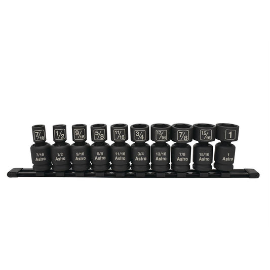 Astro Pneumatic 10pc 1/2" Drive Nano Pinless Universal Impact Sock