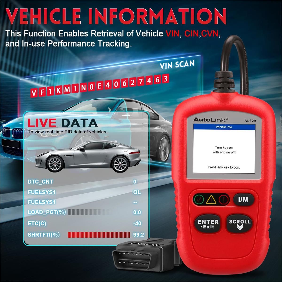 Autel AutoLINK AL329 : AL329 Easy-to-Use Handheld OBDII Code Reader