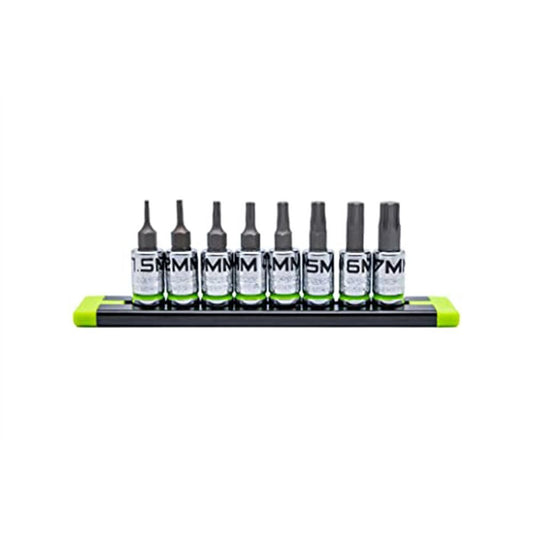 Grip Edge Tools 8-PC 1/4'' Dr Short Metric RPT Hex Driver Set
