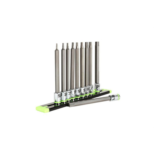 Grip Edge Tools 10 Piece 1/4 Inch Drive Long SAE RPT Hex Driver Set