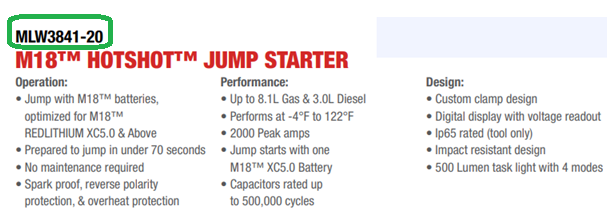 Milwaukee Tool M18 HOTSHOT Jump Starter (pre-order)
