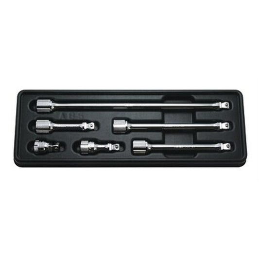 Ko-ken USA 3/8 Sq. Dr. Wobble-Fix Extension Bar set 32-250mm ABS Tray 6 pieces