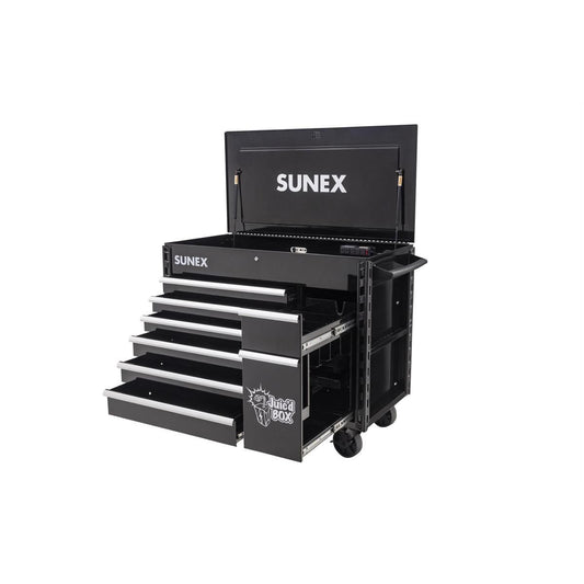 SUNEX Juic-d Box 7 Drawer Power Cart w/Dedicated power tool storage and Power